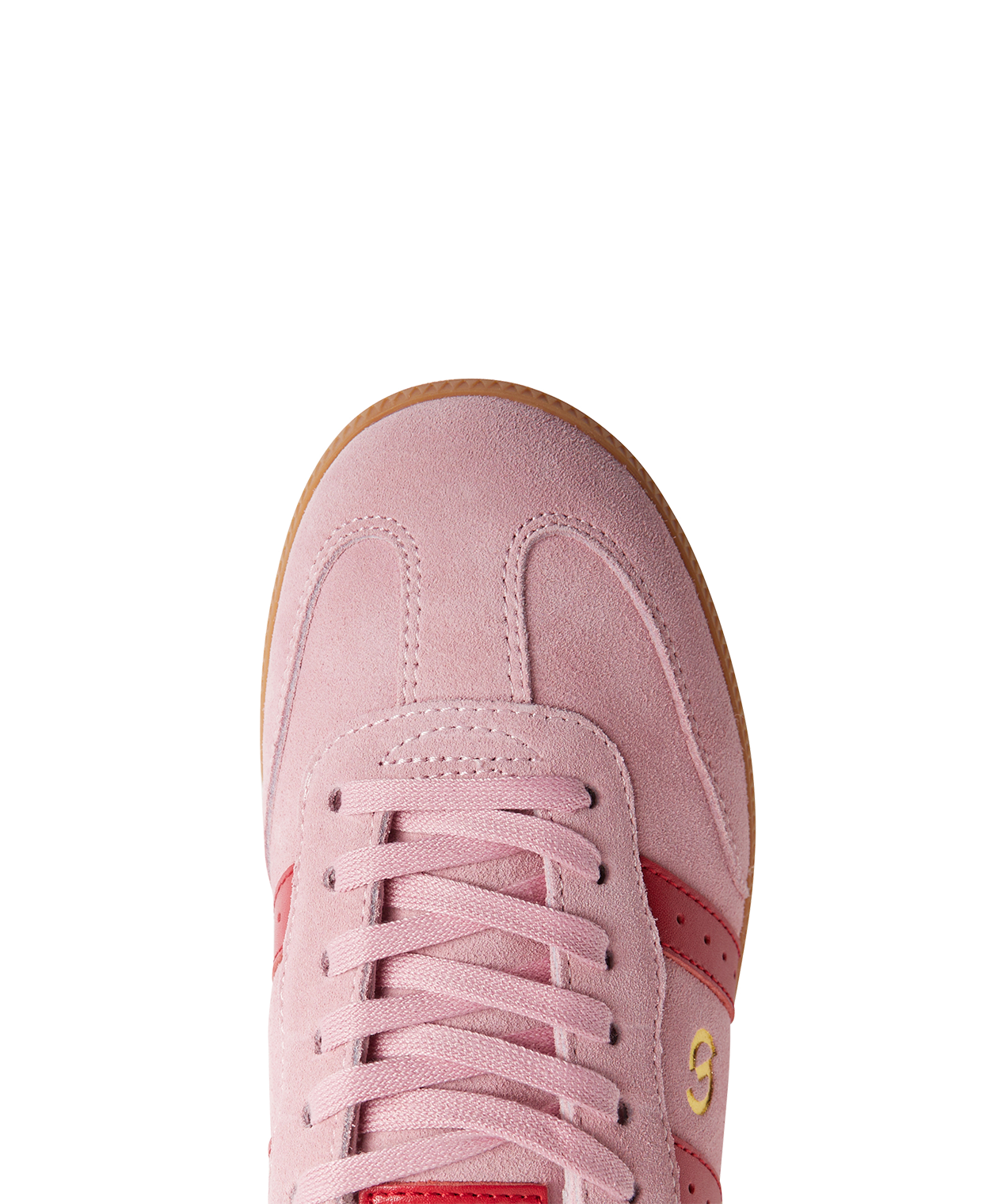 Goodsole Parallel 2001 Lace Up Sneaker - Pink Suede & Red Leather
