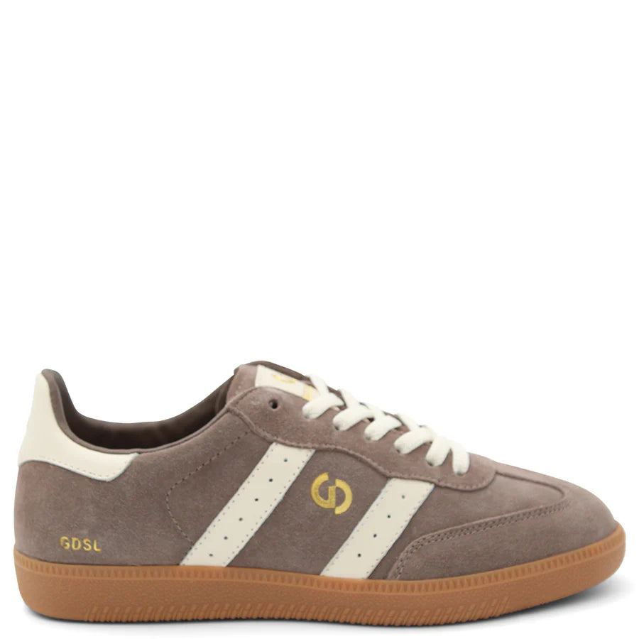 Goodsole Parallel 2001 Lace Up Sneaker - Walnut Brown Suede & Ivory Leather