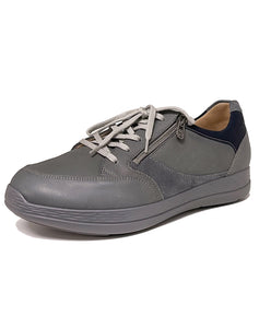 GANTER 259847 KARL/LUDWIG ZIP/LACE SHOE - GREY BLUE