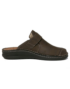 FIDELIO 366030 HANNO SLIPON CLOG - D BROWN OILED NUBUK