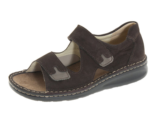 Fidelio HANNO Back In Mens Oiled Nubuk Sandal - Dark Brown