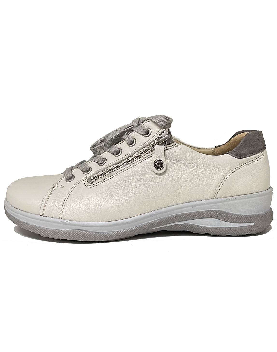 FIDELIO 386103 HALEY LACE ZIP SHOE - WHITE JOLIE