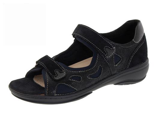 Fidelio GINI Back In Velcro Sandal - Black Combo