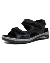 Load image into Gallery viewer, FIDELIO 496032 HILLY H VELCRO SANDAL - BLACK NAPPA