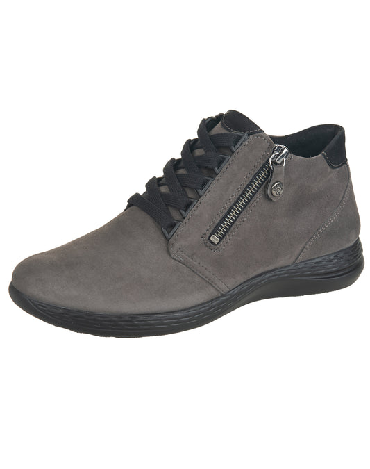 FIDELIO 526607 HI ENERGY LACE ZIP BOOT - SMOKE NUBI