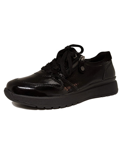 FIDELIO 566104 H HEAVAN LACE ZIP SHOE - BLACK PATENT