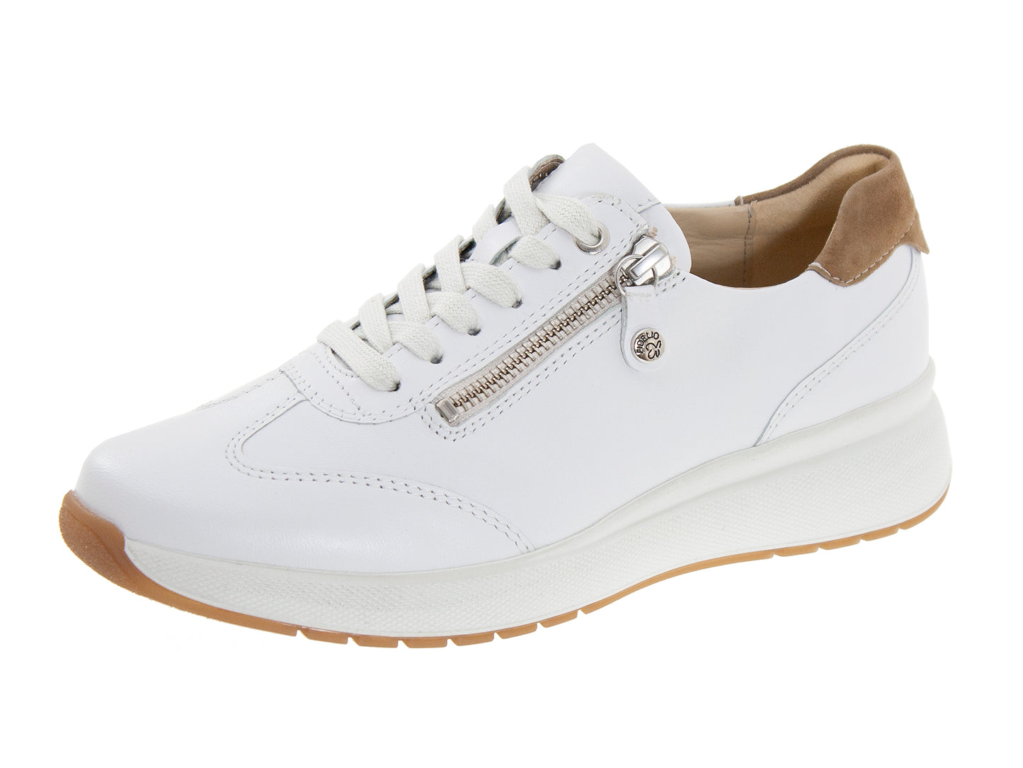 Fidelio HEAVEN Lace Up & Zip Sneaker - Blanco Nappa (White)