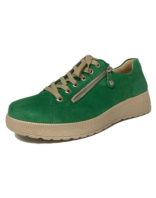 FIDELIO 576103 H HOLY LACE ZIP SHOE - GREEN NUBI