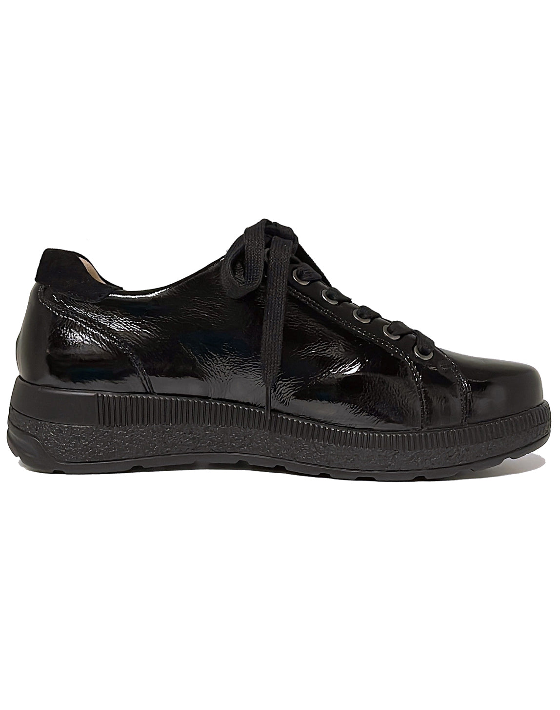 FIDELIO 576103 H HOLY LACE ZIP SHOE - BLACK PATENT