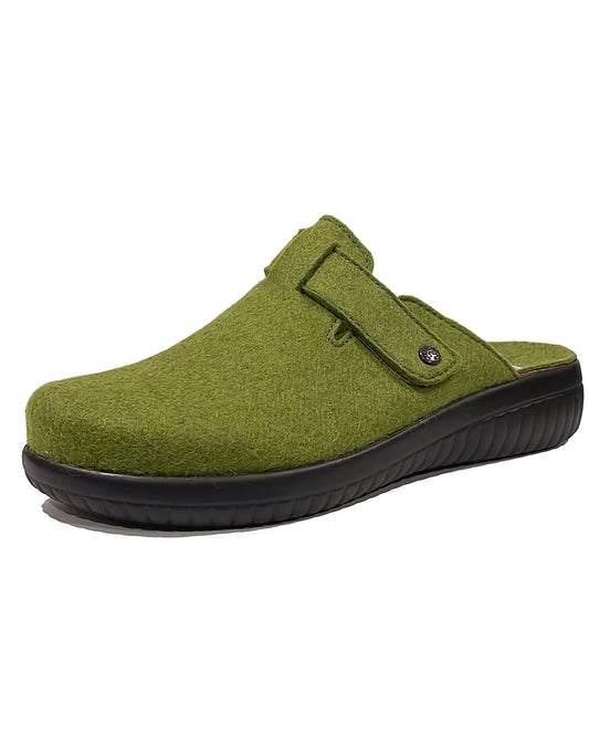FIDELIO 585030 GIULIA WOOL CLOG - SMARAGD WOOL FELT