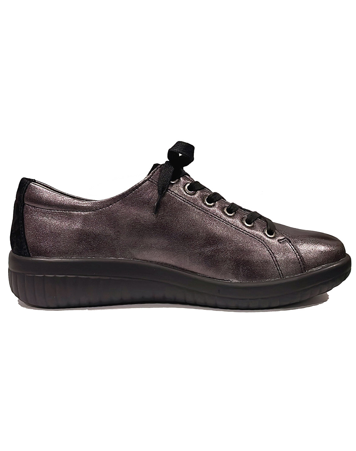 FIDELIO 605103 GENNY ZIP LACE SHOE - ANTHRACITE VAPORE