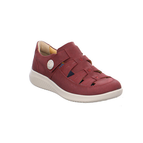 Jomos Open Front Velcro Loafer - Red Ox Blood