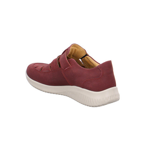 Jomos Open Front Velcro Loafer - Red Ox Blood