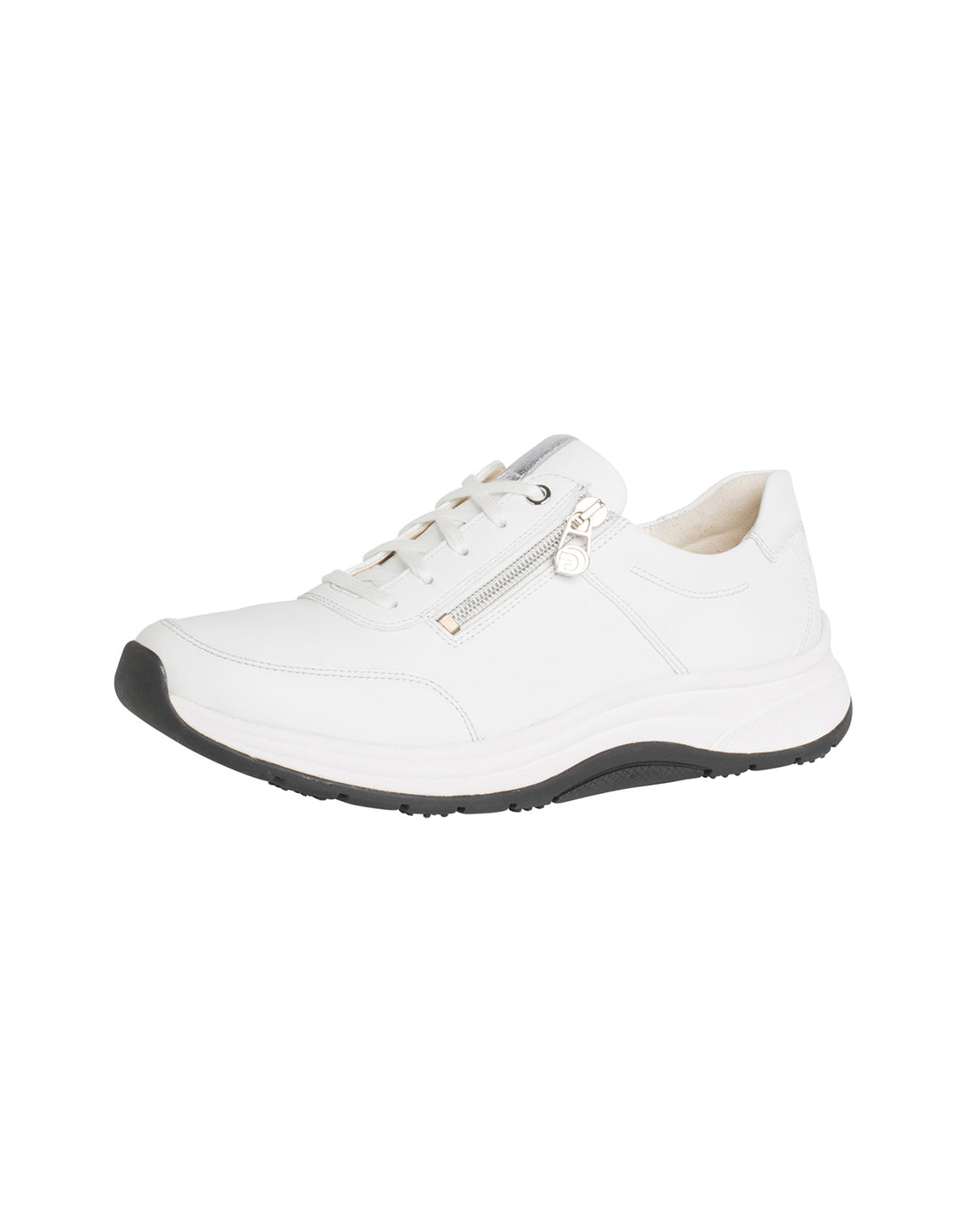 Ganter HI FLYER Lace Up / Zip Shoe - Milk Leather
