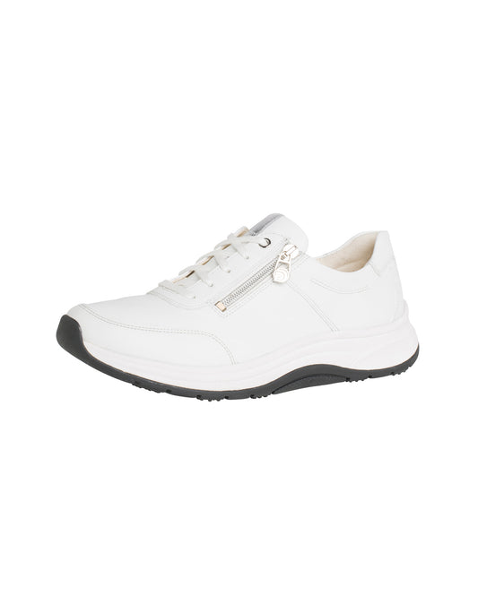 Ganter HI FLYER Lace Up / Zip Shoe - Milk Leather