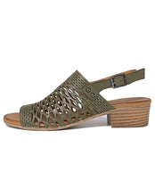 Load image into Gallery viewer, CABELLO ALACA  PLAITED HEEL SANDAL - OLIVE