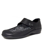 Load image into Gallery viewer, PURE COMFORT ARCPC STRETCH VELC SHOE - BLACK STRETCH