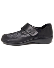 Load image into Gallery viewer, PURE COMFORT ARCPC STRETCH VELC SHOE - BLACK STRETCH