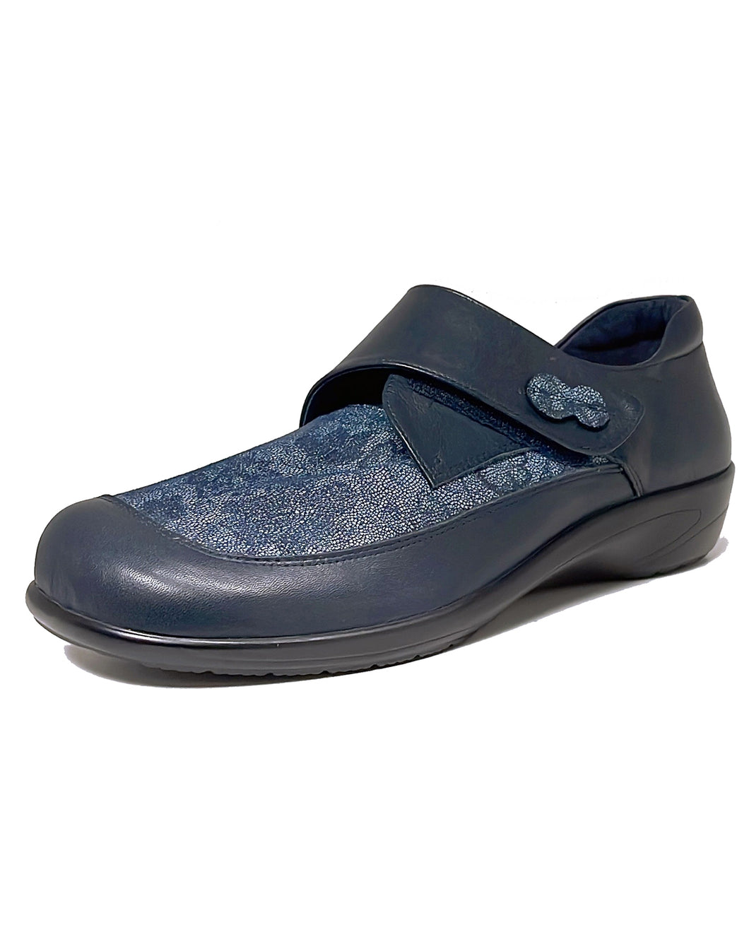 PURE COMFORT ARCPC STRETCH VELC SHOE - NAVY STRETCH