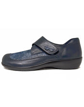 Load image into Gallery viewer, PURE COMFORT ARCPC STRETCH VELC SHOE - NAVY STRETCH