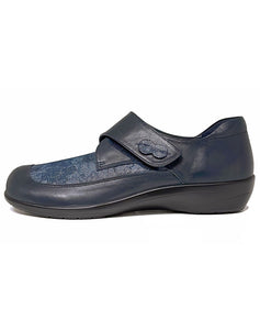 PURE COMFORT ARCPC STRETCH VELC SHOE - NAVY STRETCH