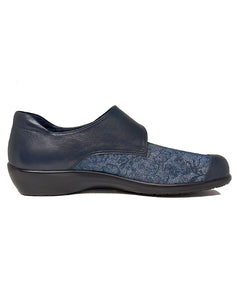 PURE COMFORT ARCPC STRETCH VELC SHOE - NAVY STRETCH