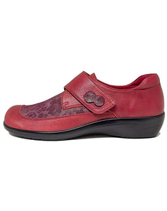 PURE COMFORT ARCPC STRETCH VELC SHOE - WINE STRETCH