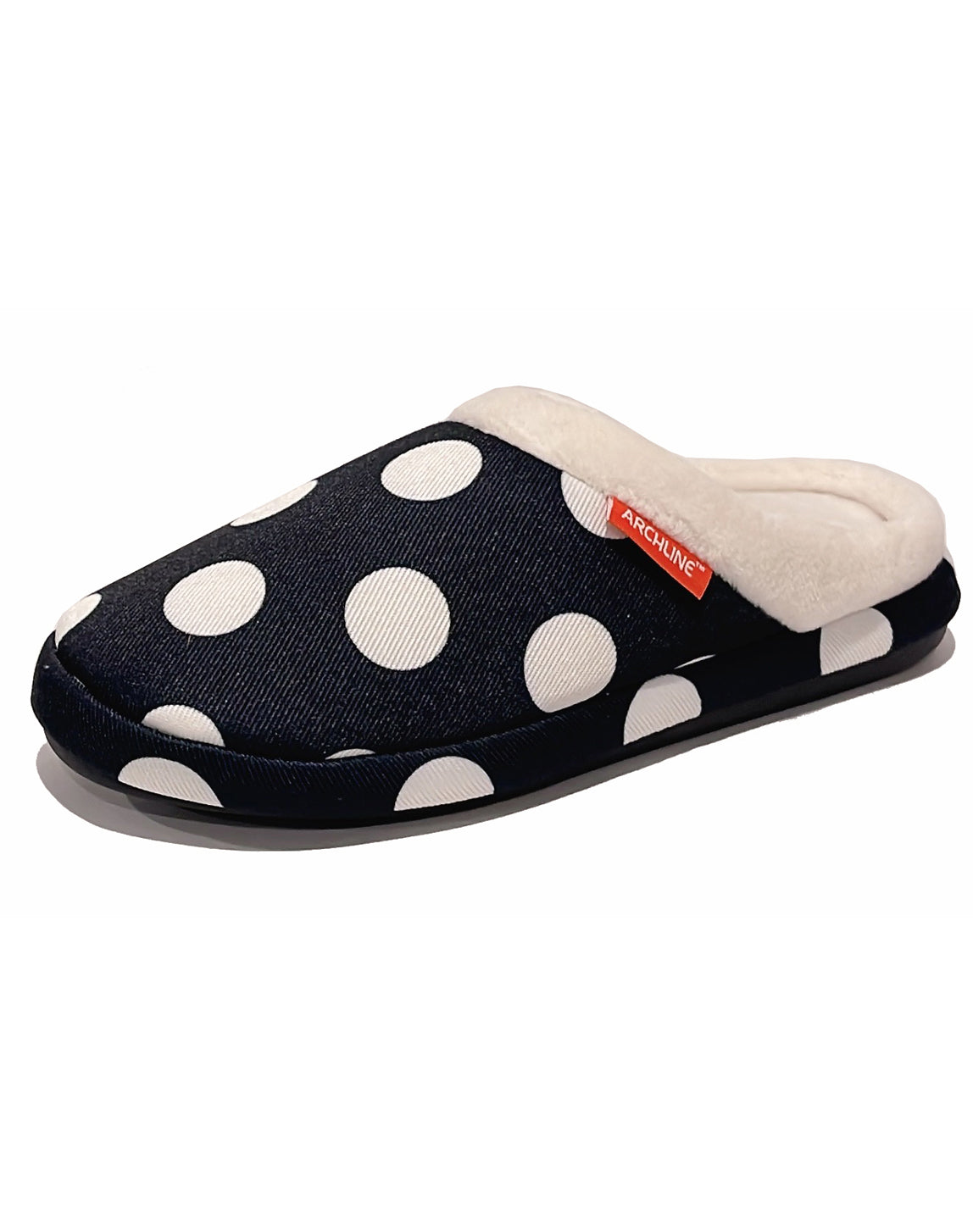 ARCHLINE AS502 OPEN SLIPPER POLKADOT BLACK WHITE