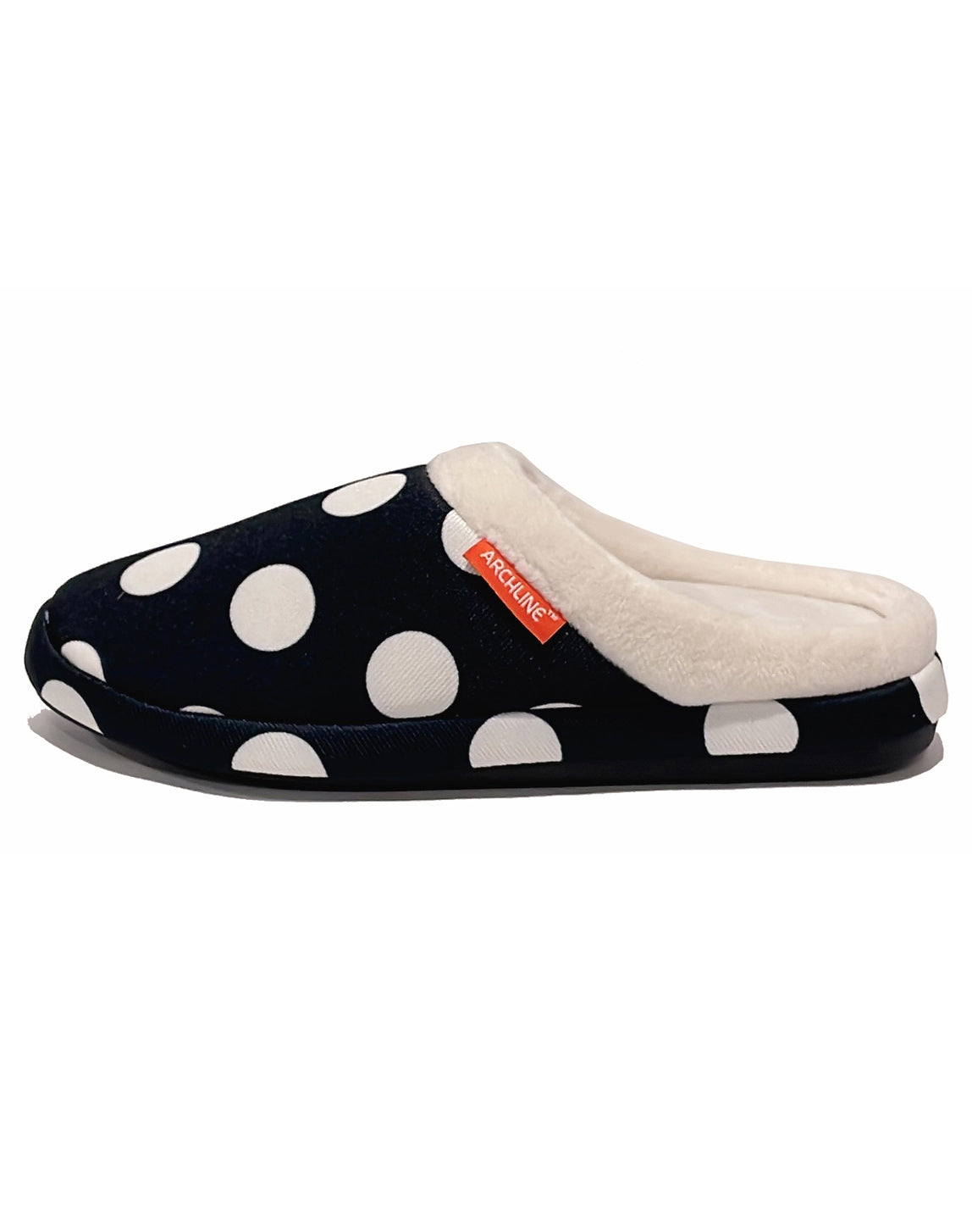 ARCHLINE AS502 OPEN SLIPPER POLKADOT BLACK WHITE