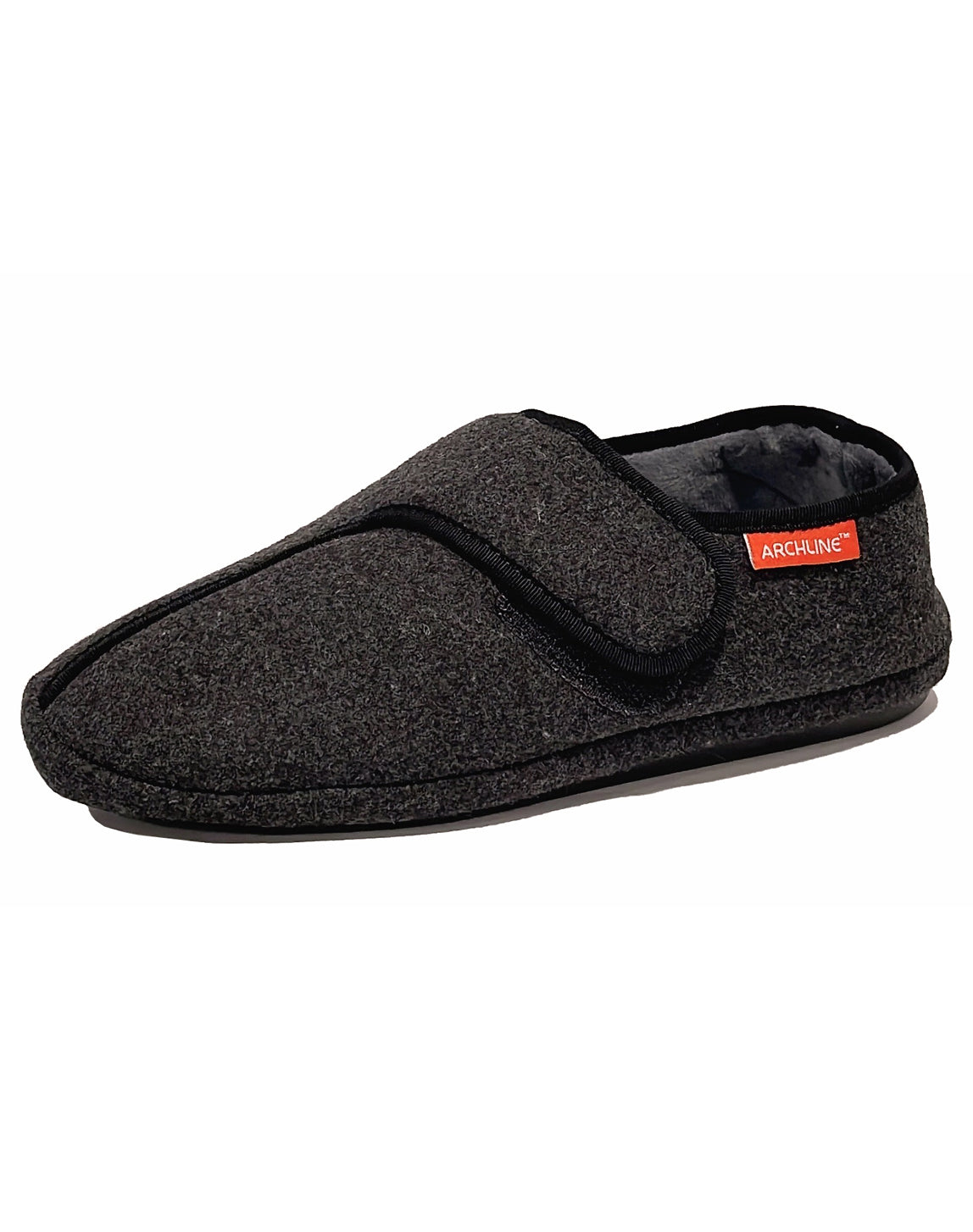AS801 VELCRO SLIPPER PLUS STYLE - CHARCOAL