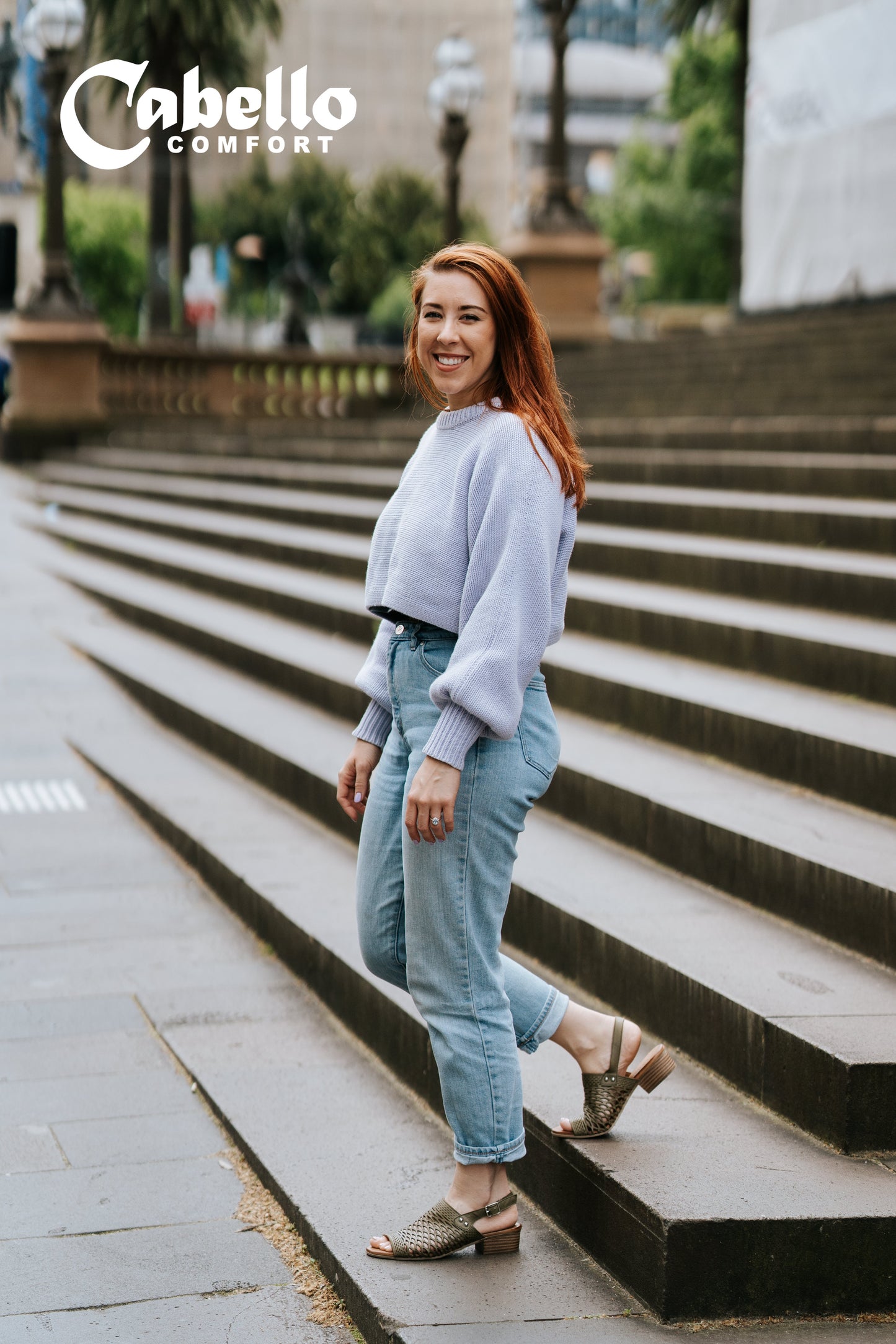 Cabello ALACA Plaited Heel Sandal - Olive Green
