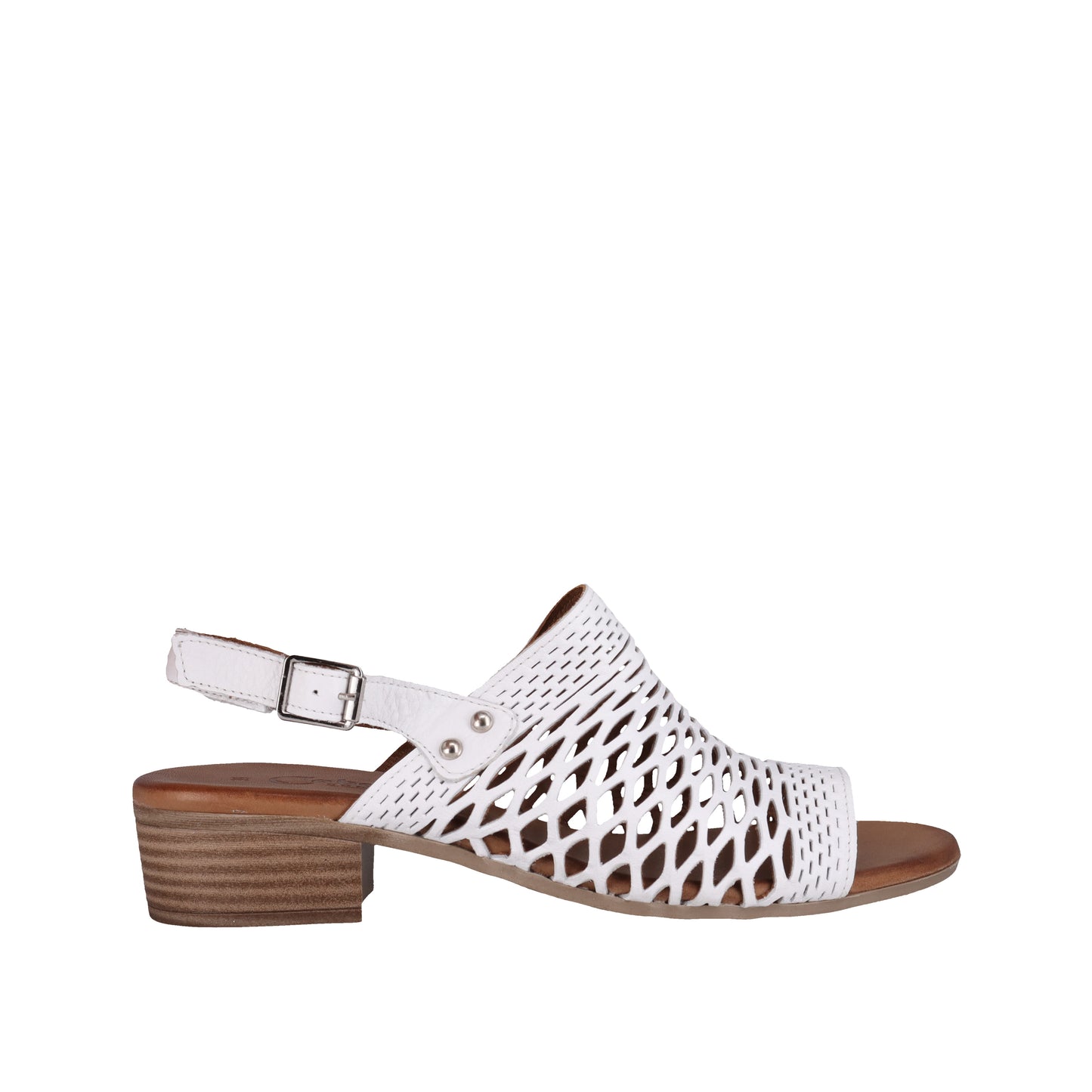 Cabello ALACA Plaited Heel Sandal - White