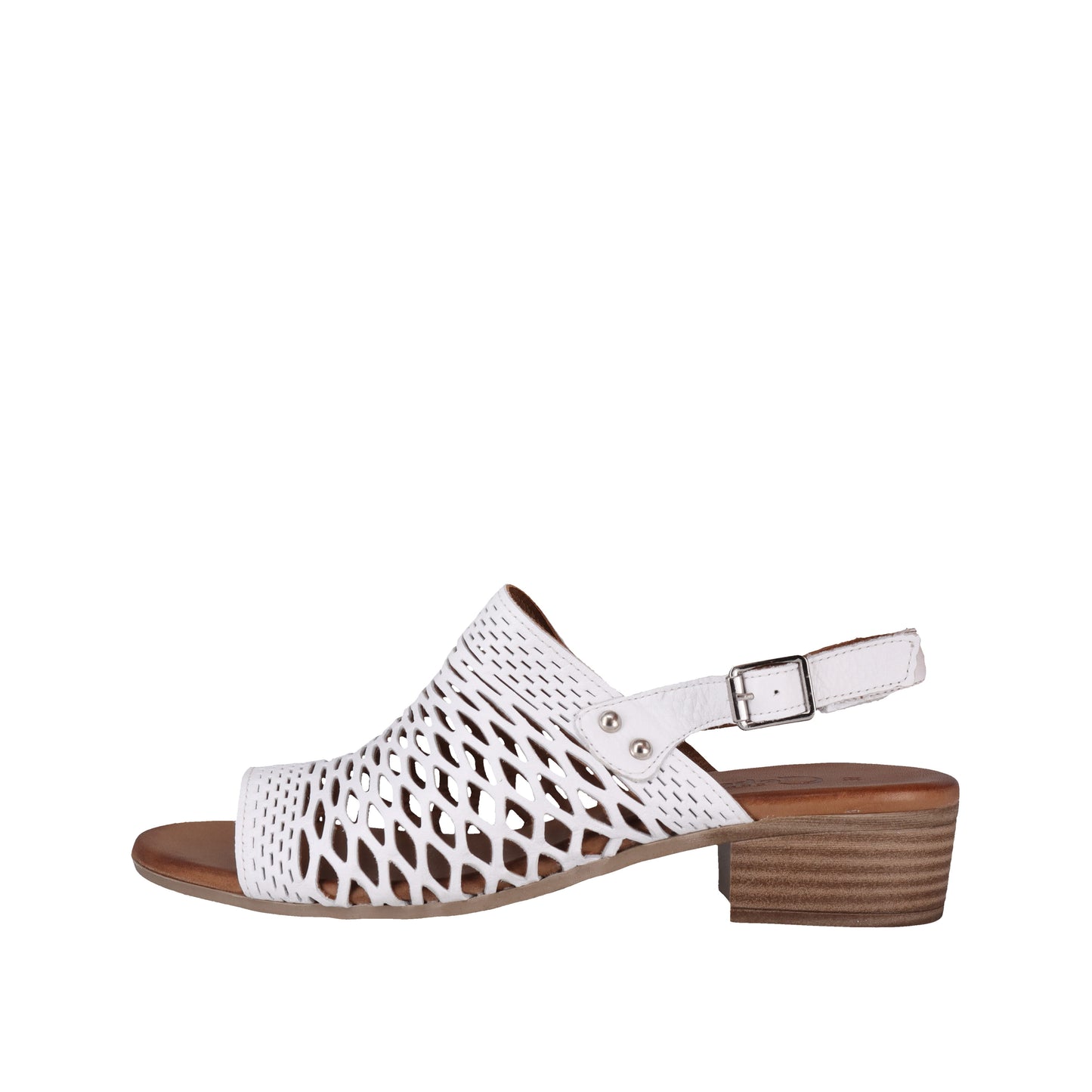 Cabello ALACA Plaited Heel Sandal - White