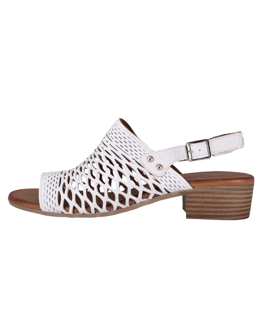 Cabello ALACA Plaited Heel Sandal - White
