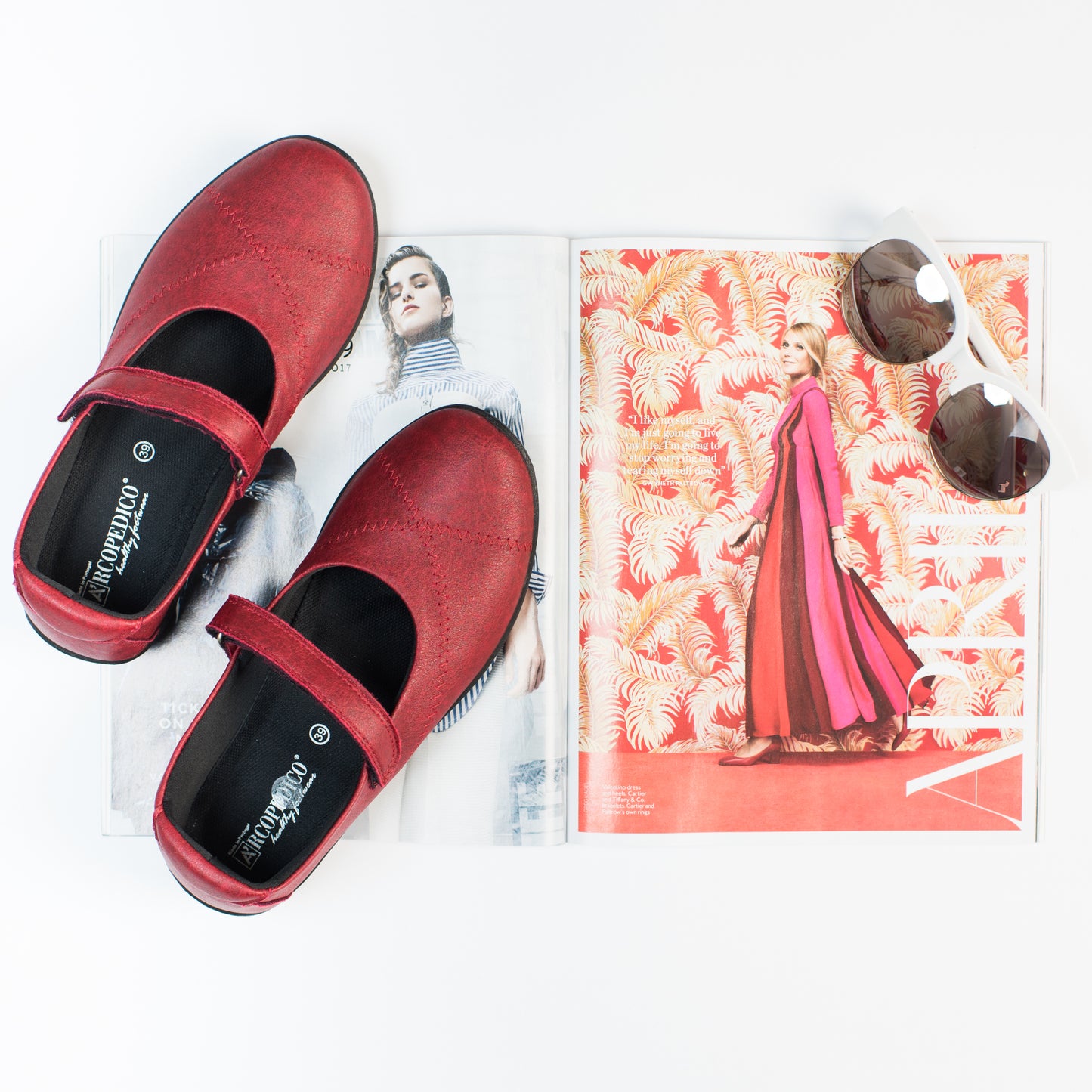 Arcopedico TRIGLAV Mary Jane Flats - Red
