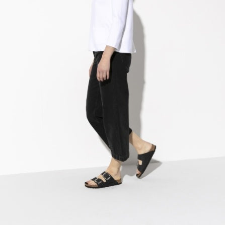 Birkenstock ARIZONA Big Buckle Oiled Leather Sandals - Black Regular