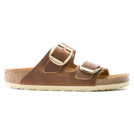 Birkenstock ARIZONA Big Buckle Oiled Leather Sandals - Cognac Regular