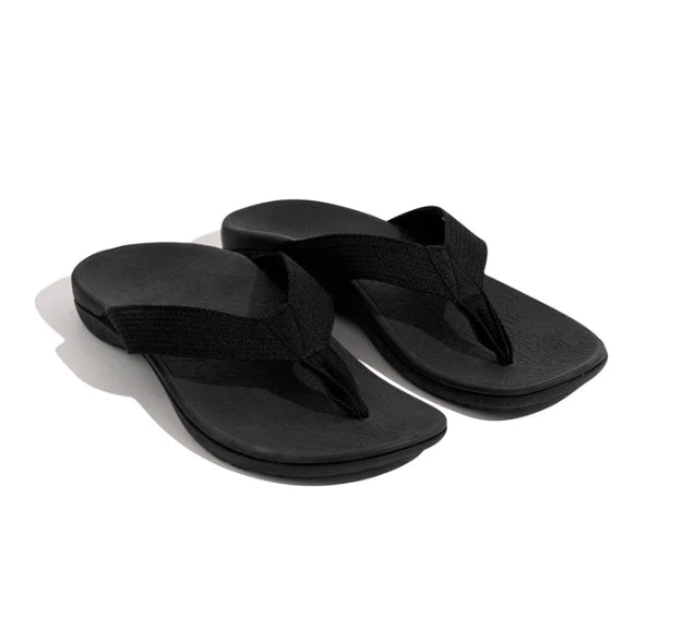 ARCHLINE ORTHOTIC UNISEX FLIP FLOP  - BLACK