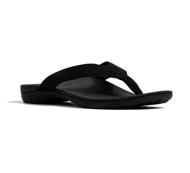 ARCHLINE ORTHOTIC UNISEX FLIP FLOP  - BLACK