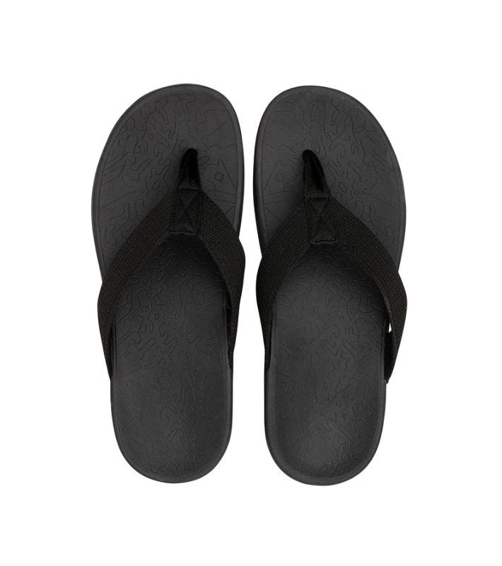 ARCHLINE ORTHOTIC UNISEX FLIP FLOP  - BLACK