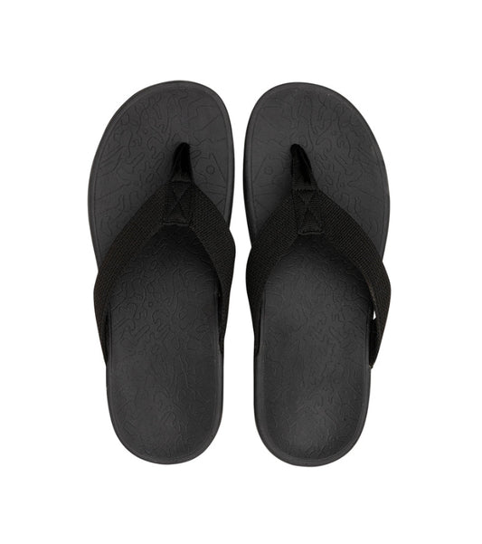 ARCHLINE ORTHOTIC UNISEX FLIP FLOP  - BLACK