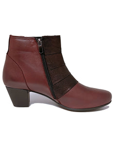 CABELLO EVA HEELED BOOT - BURGUNDY