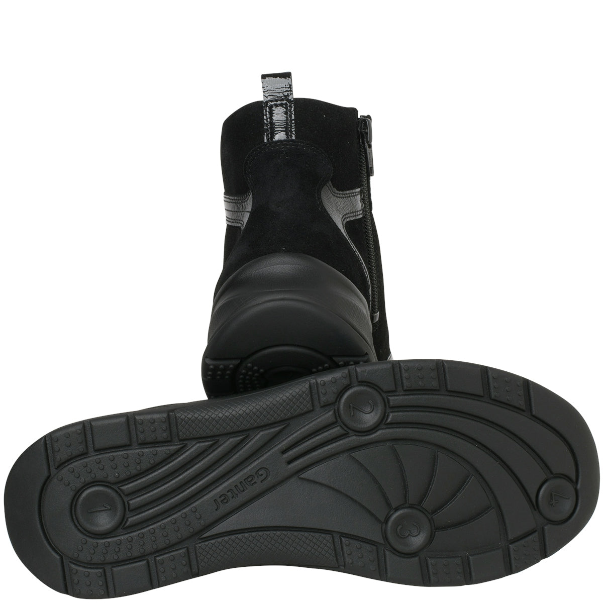 Ganter HIGH FLY Lace/Zip Ankle Boot – Black/Schwartz