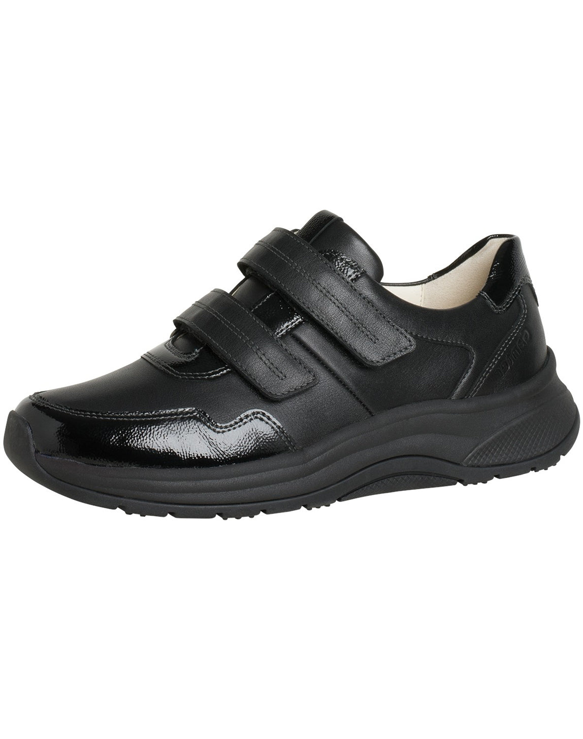 Ganter Double Velcro Rocker Sole Leather Shoe – Schwarz/Black