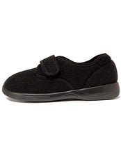 Load image into Gallery viewer, GADEAN HOUSE E SINGLE VELCRO SLIPPER - BLACK