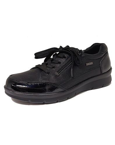 P-8229 ZIP LACE SHOE GCOMFORT W24 - BLACK