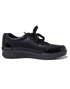 P-8229 ZIP LACE SHOE GCOMFORT W24 - BLACK