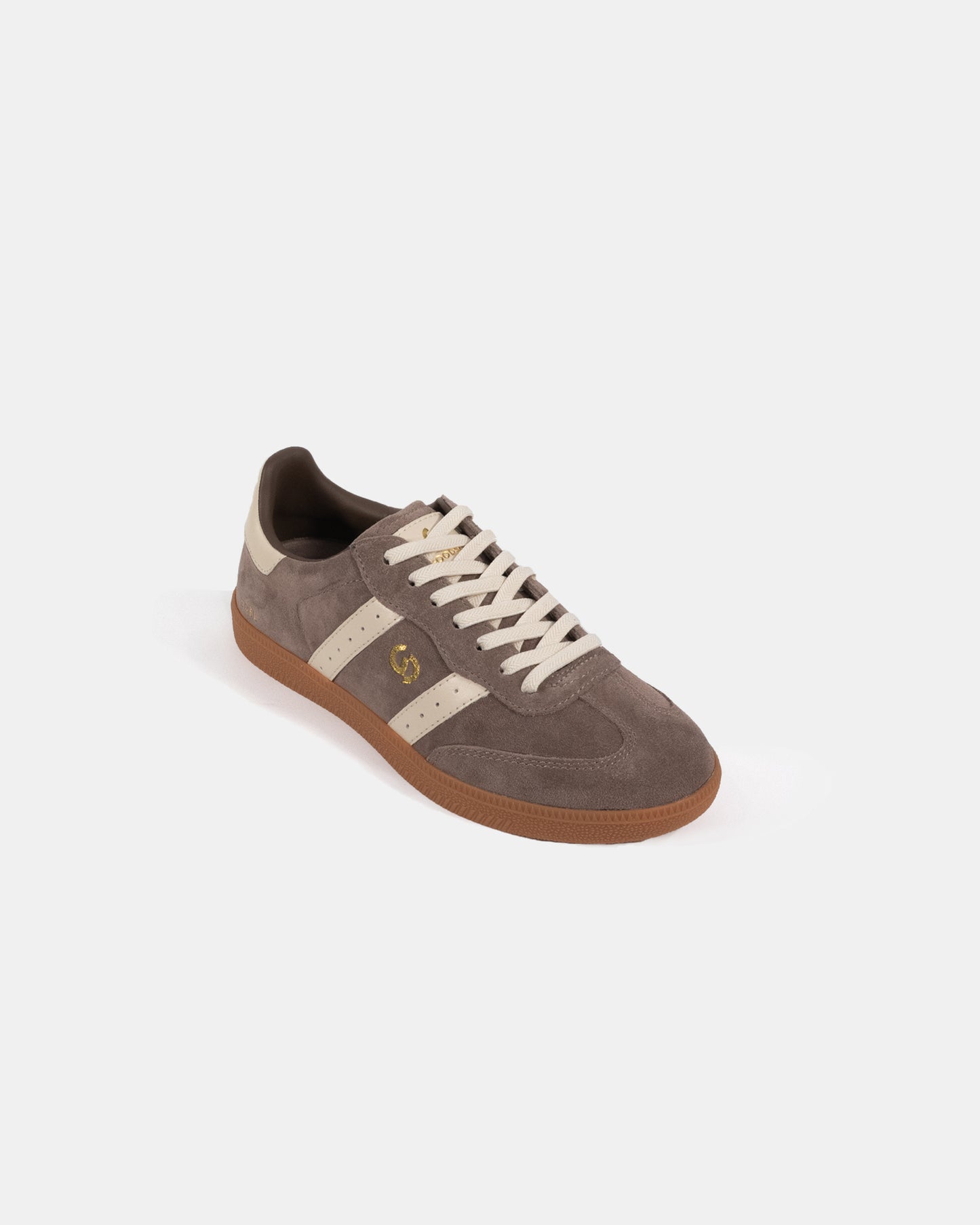 Goodsole Parallel 2001 Lace Up Sneaker - Walnut Brown Suede & Ivory Leather