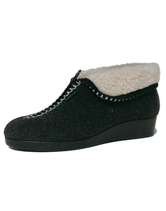 FLYFLOT Q3U04 FRONT ZIP SLIPPER - NERO