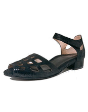 Load image into Gallery viewer, SILVER LINING QUAVER BACK IN SANDAL - BLACK SPARKLE